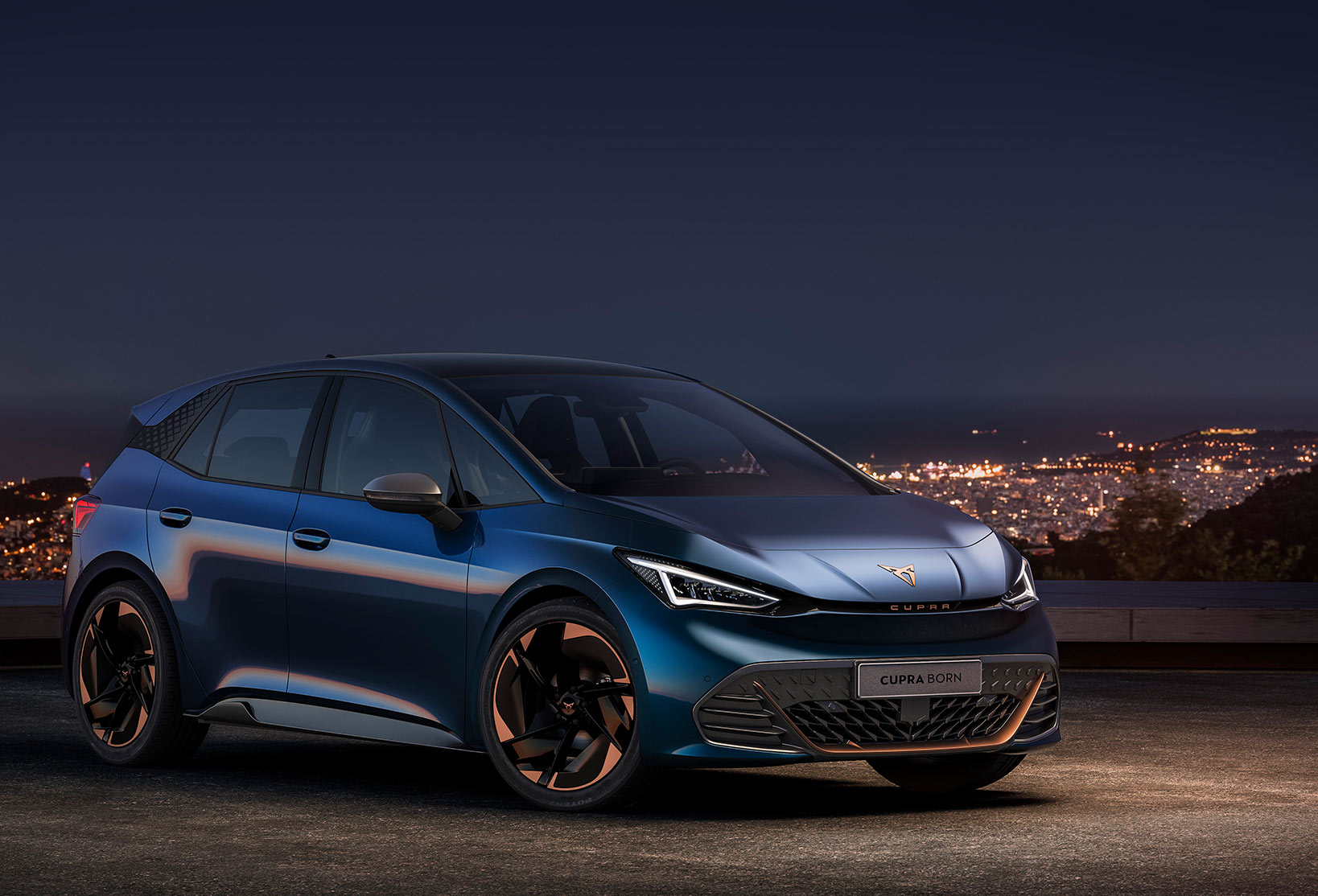 CUPRA Born model as the first electric vehicle of the brand.