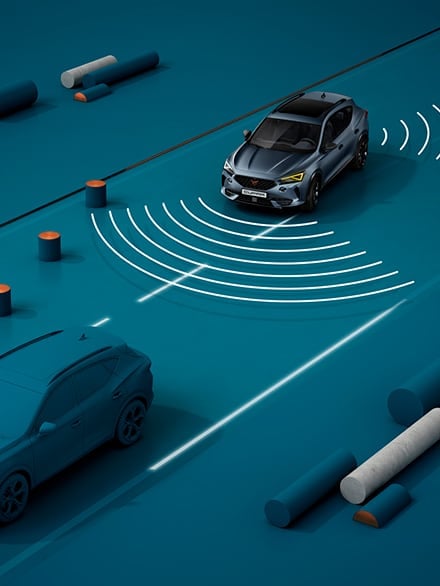 new CUPRA Leon Sportstourer ehybrid Family Sports Car with travel assist feature