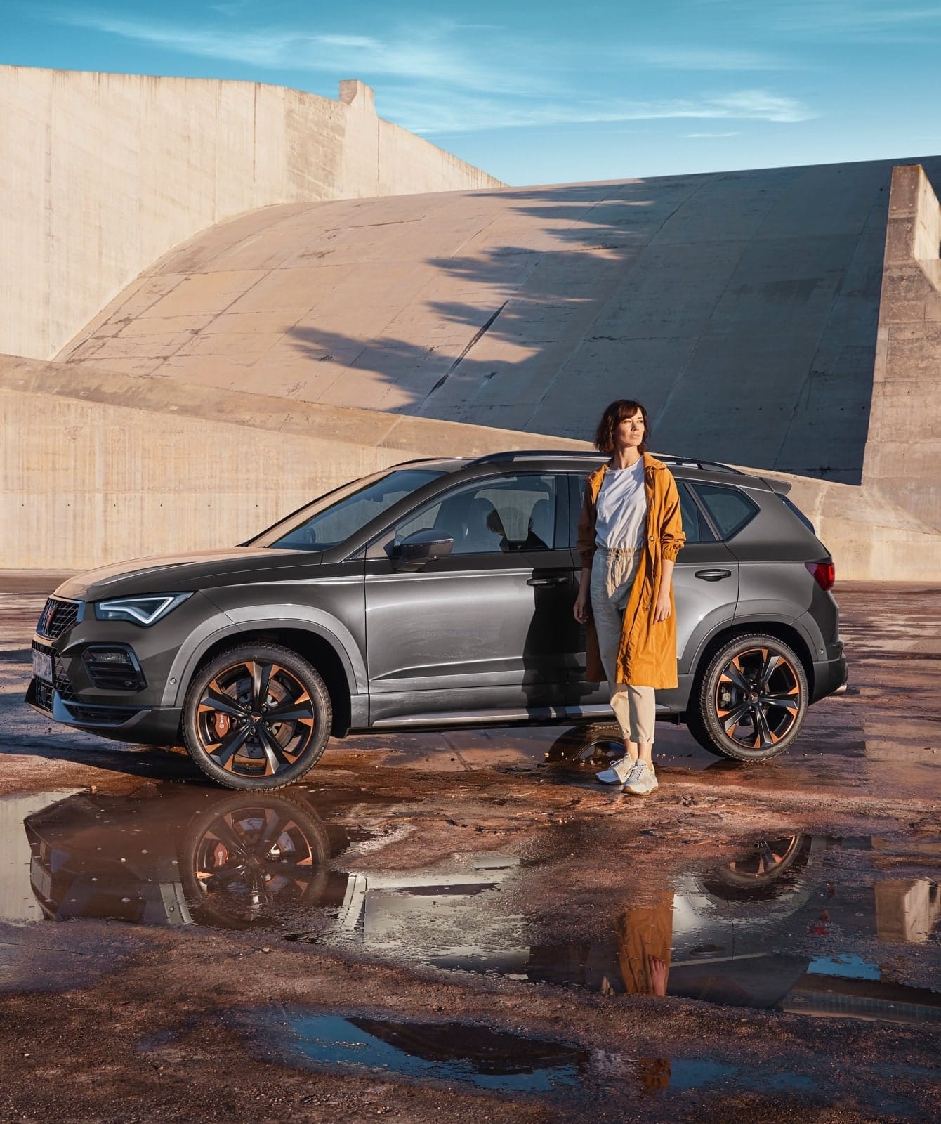  Woman standing next to a CUPRA Formentor 2020