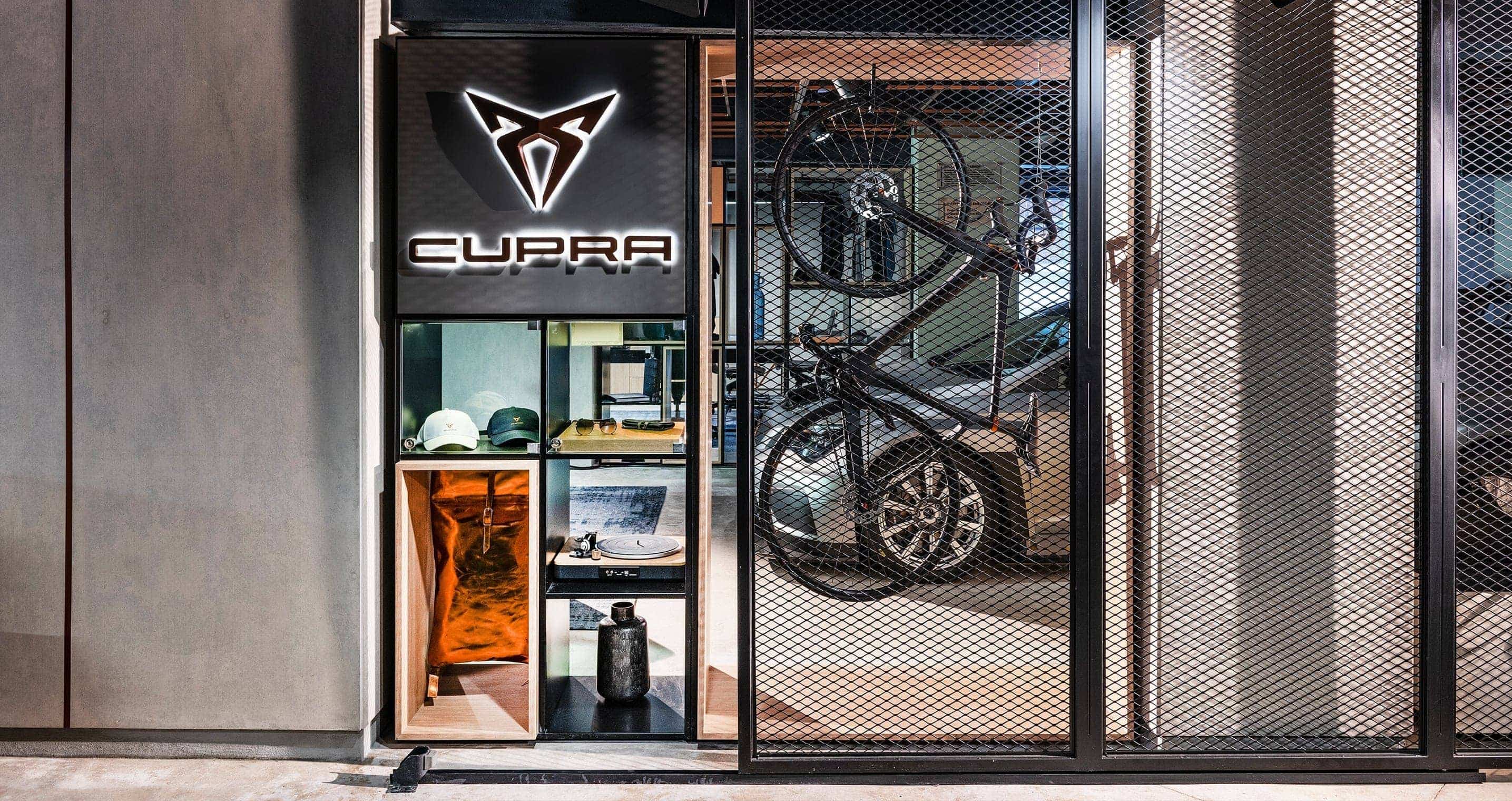CUPRA Garage Mexico interior lifestyle zone bike CUPRA experience