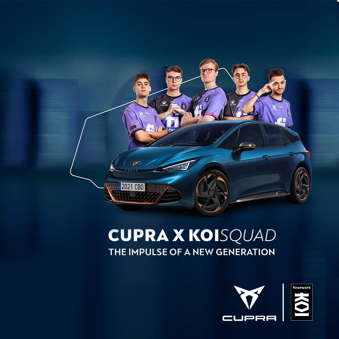 CUPRA becoming the official sponsor of the esports club created by star streamer and presenter Ibai Llanos and FC Barcelona star Gerard Piqué