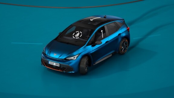 cupra-born-aurora-blue-colour-with-pre-crash-feature